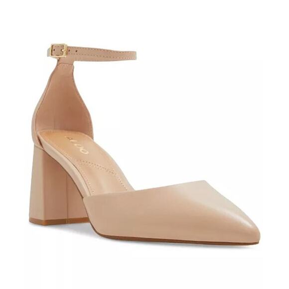 ALDO-Women's Jan Pointed Toe Ankle-Strap Block-Heel Sandals Size 10 US/ EURO 41 - Picture 2 of 7